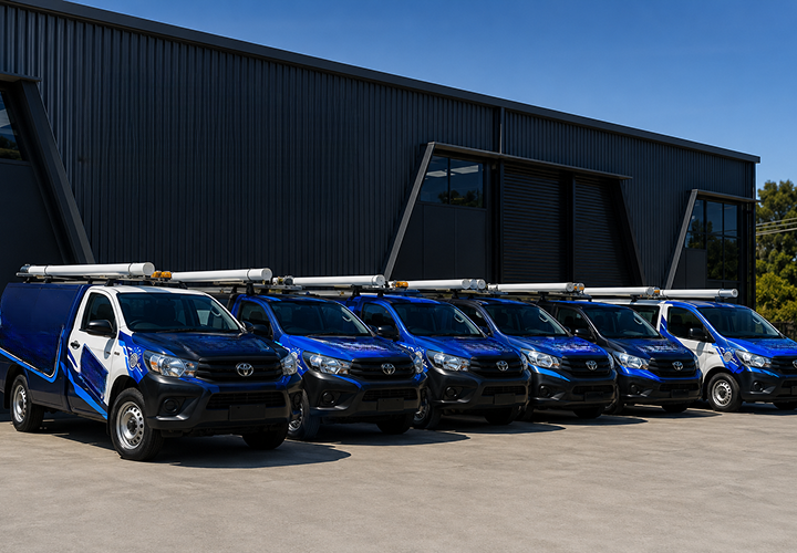 Fleet of Warrawee Blocked Drains plumbing vans